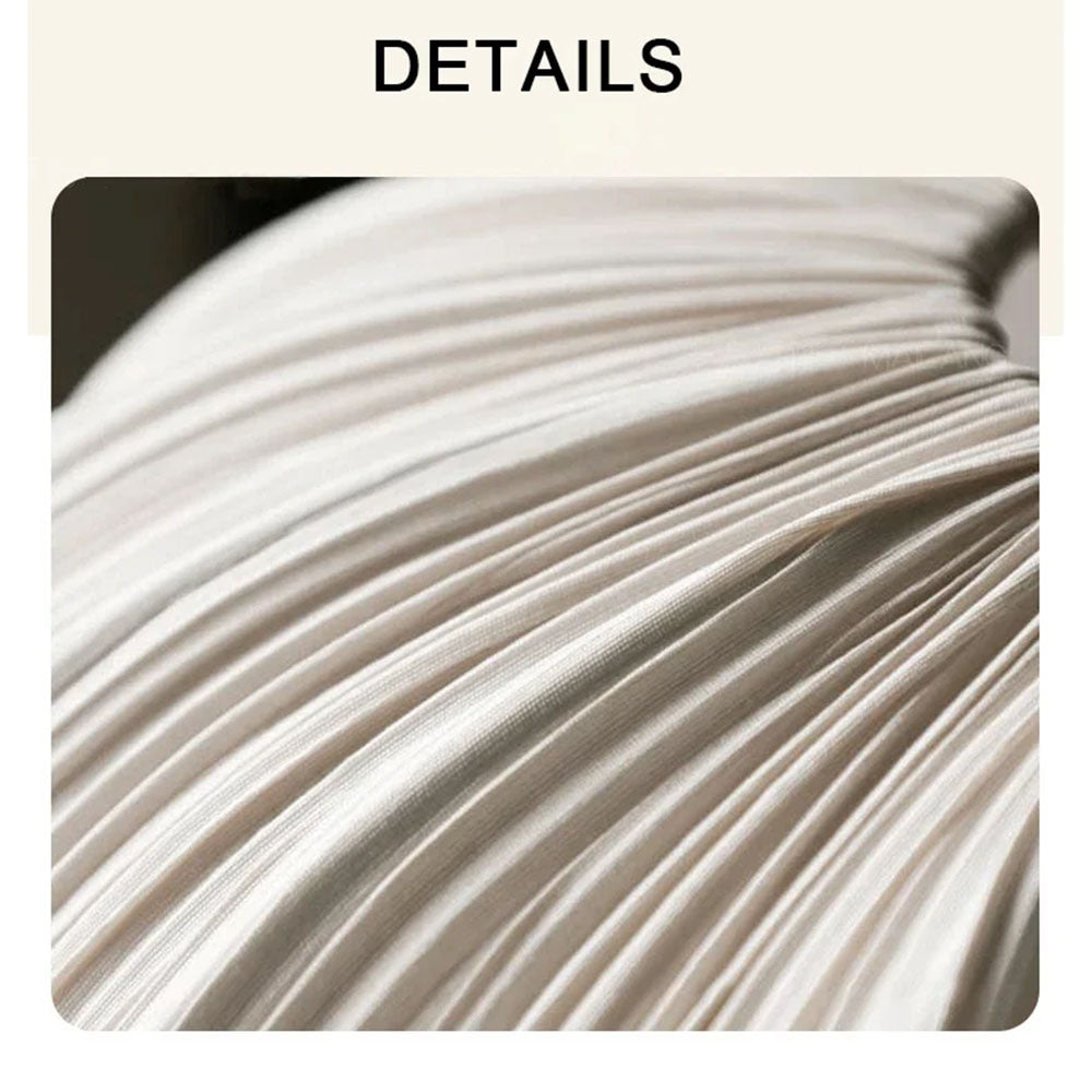 Pleated Fabric Pendant Light – Modern Japanese Wabi Sabi Hanging Lamp