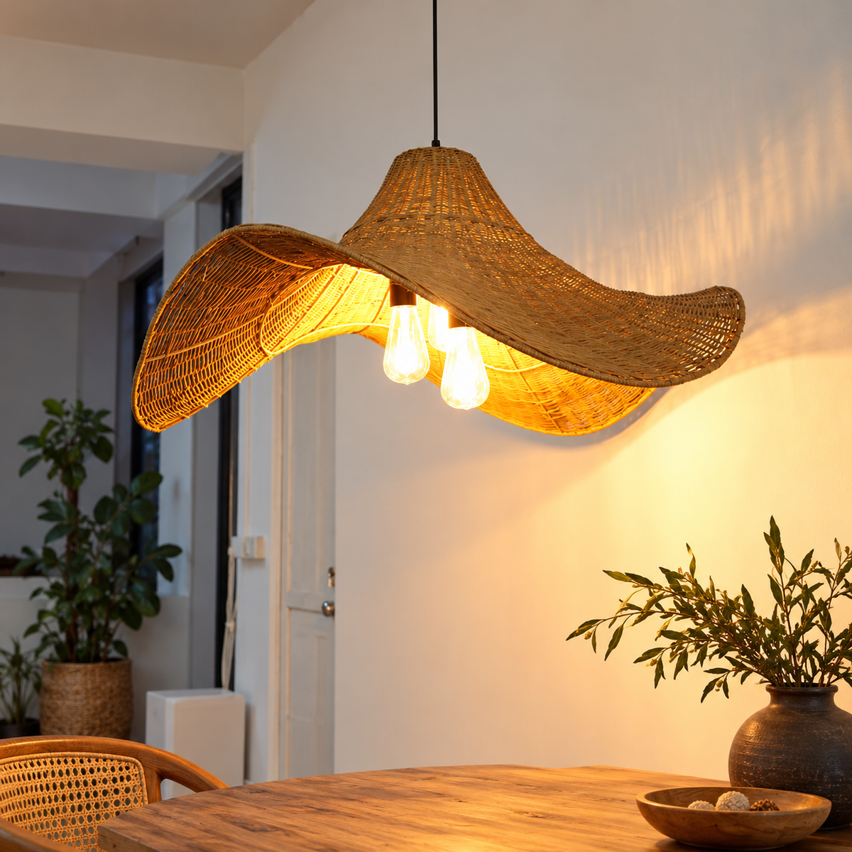Elowen Rattan Pendant Light