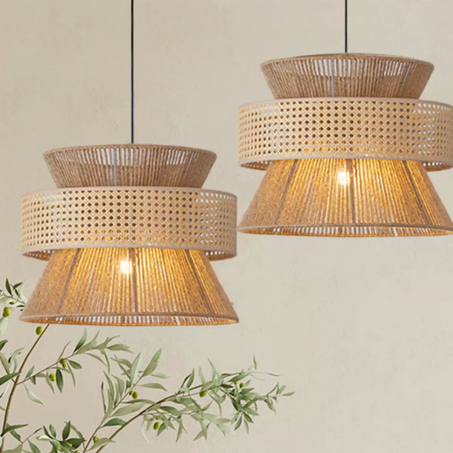 boho rattan pendant lights