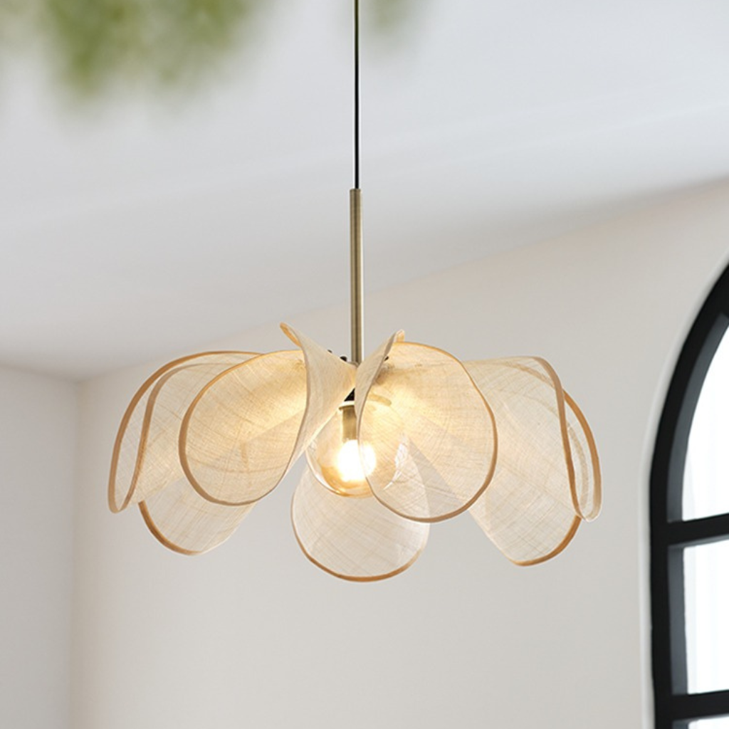 Flower Fabric Pendant Light