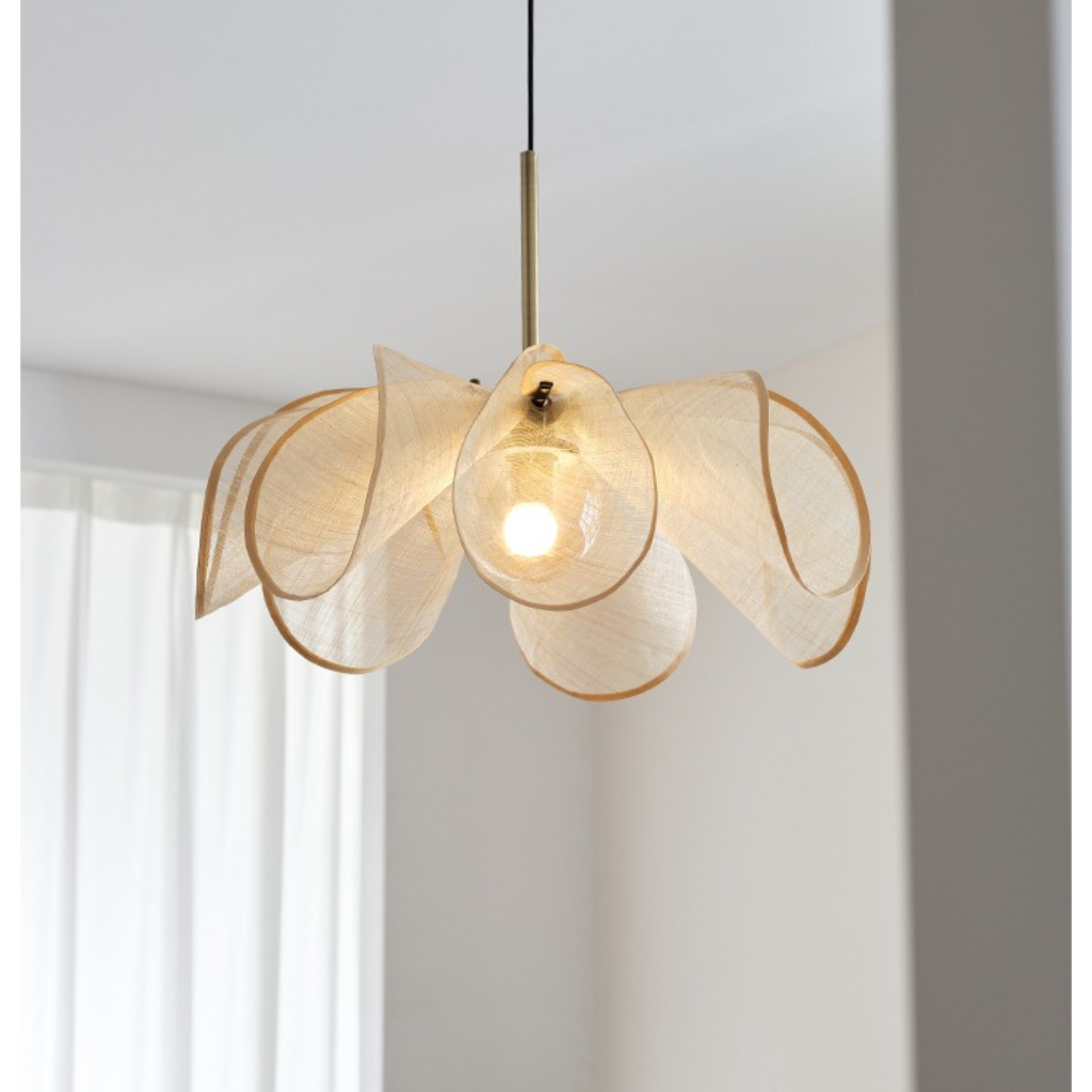 Flower Fabric Pendant Light
