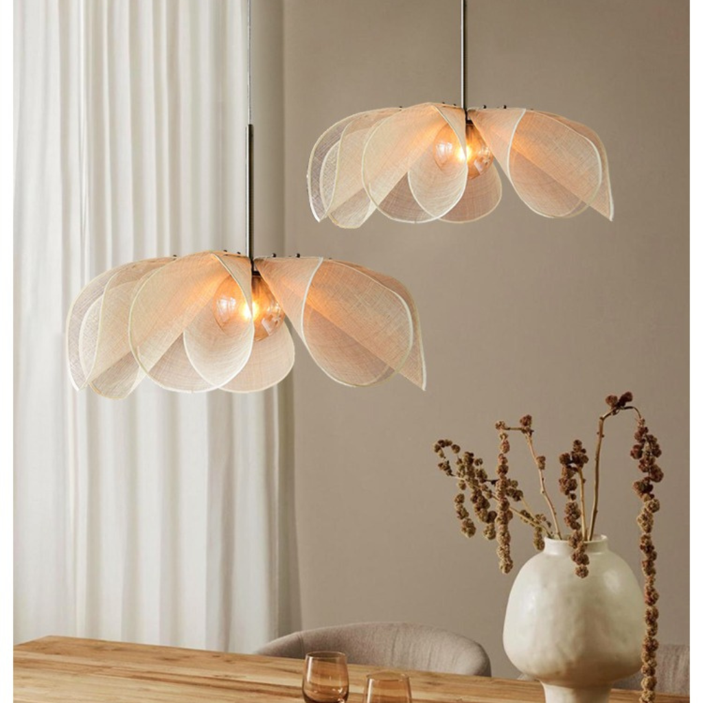 Flower Fabric Pendant Light