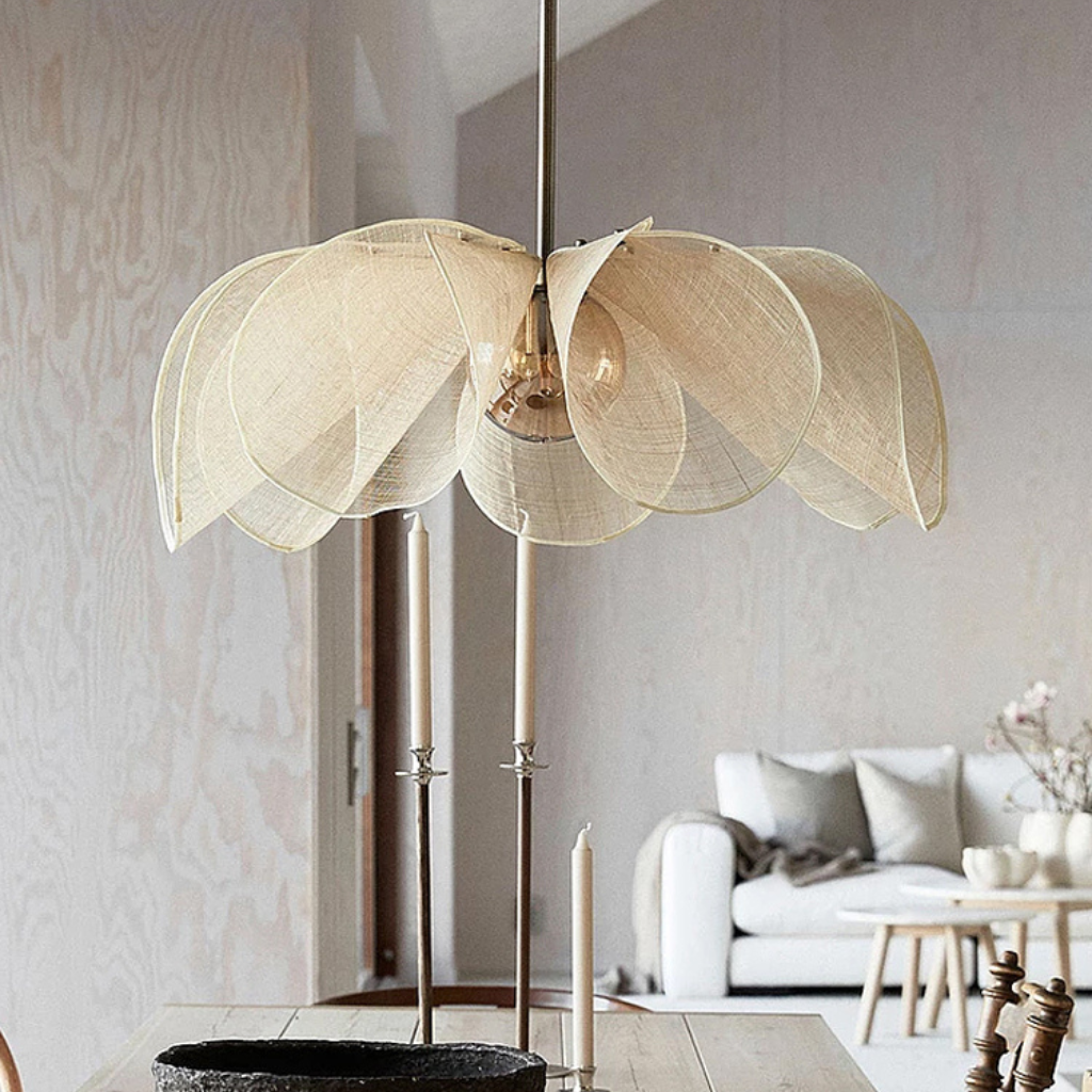 Flower Fabric Pendant Light