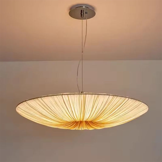 Large Pendant Light – Modern Sculptural Pleated Ceiling Light