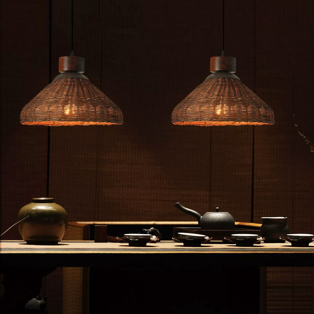 rattan pendant light