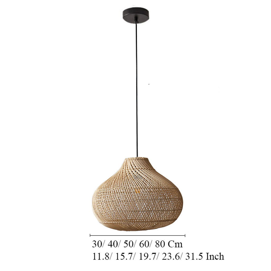 wicker rattan pendant lights
