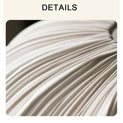 Pleated Fabric Pendant Light – Modern Japanese Wabi Sabi Hanging Lamp