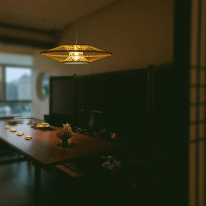 bamboo lamp dinning room