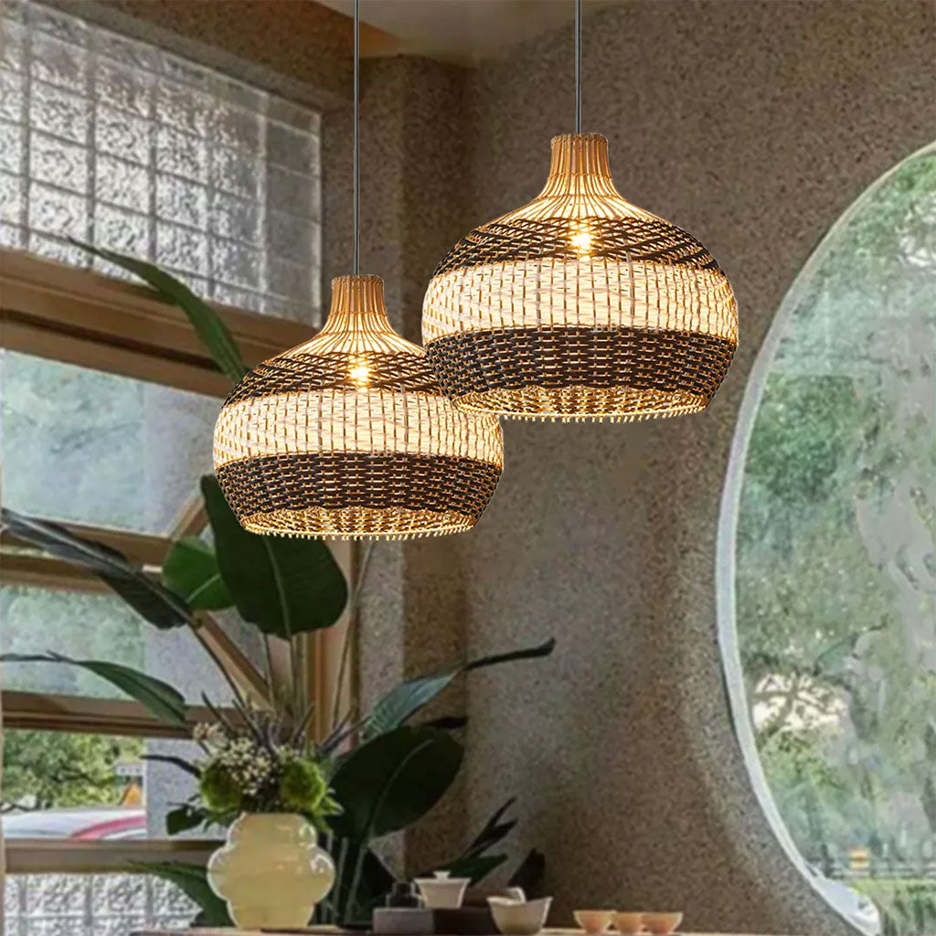 woven rattan pendant lights