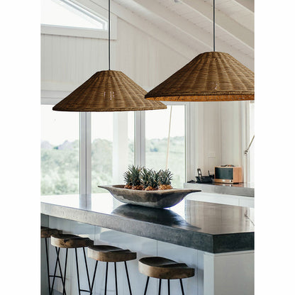 rattan kitchen island lamp