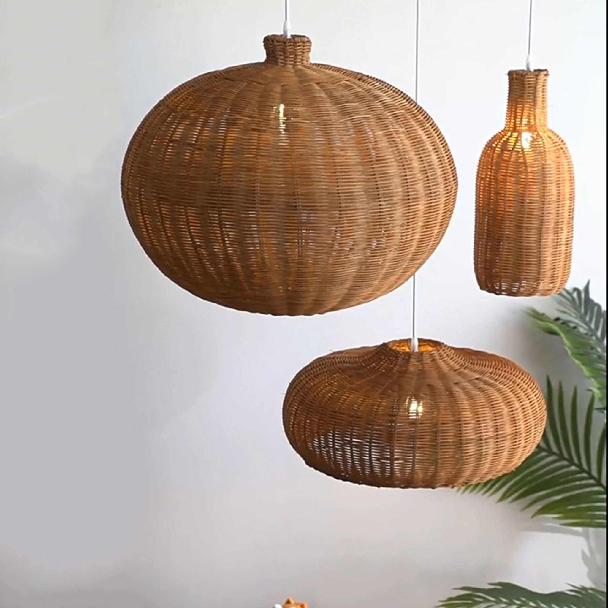 Rattan Pendant Lights: Round, Gourd And Teardrop Shapes – indochinadecor