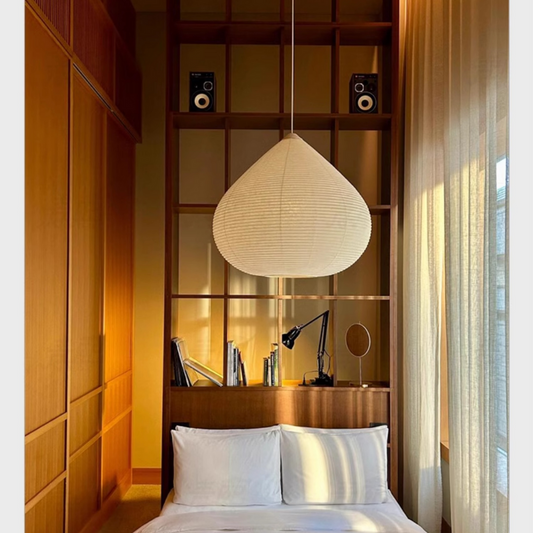 Japanese White Paper Lantern Bedroom