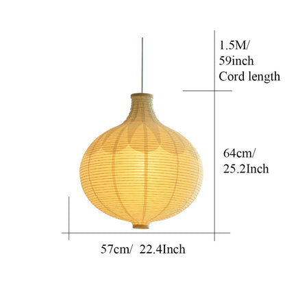 Japanese Paper Globe Pendant Light