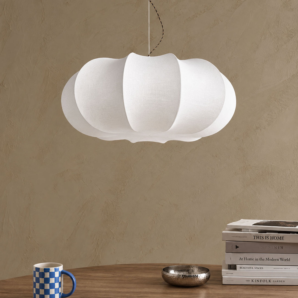 Japanese Wabi Sabi Fabric Pendant Light