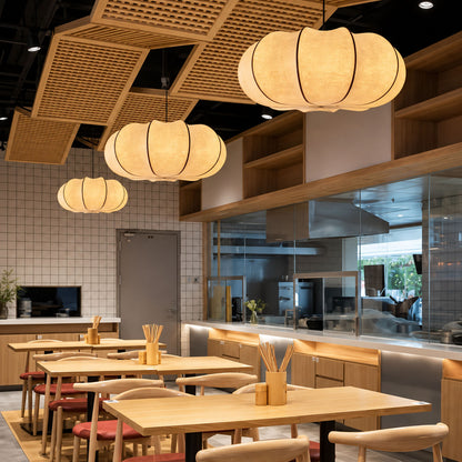 Japanese Wabi Sabi Fabric Pendant Light