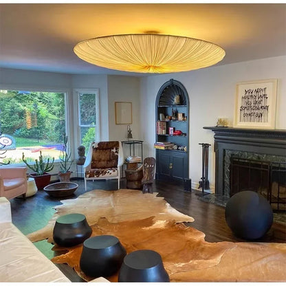 Modern Sculptural Pleated Ceiling Light