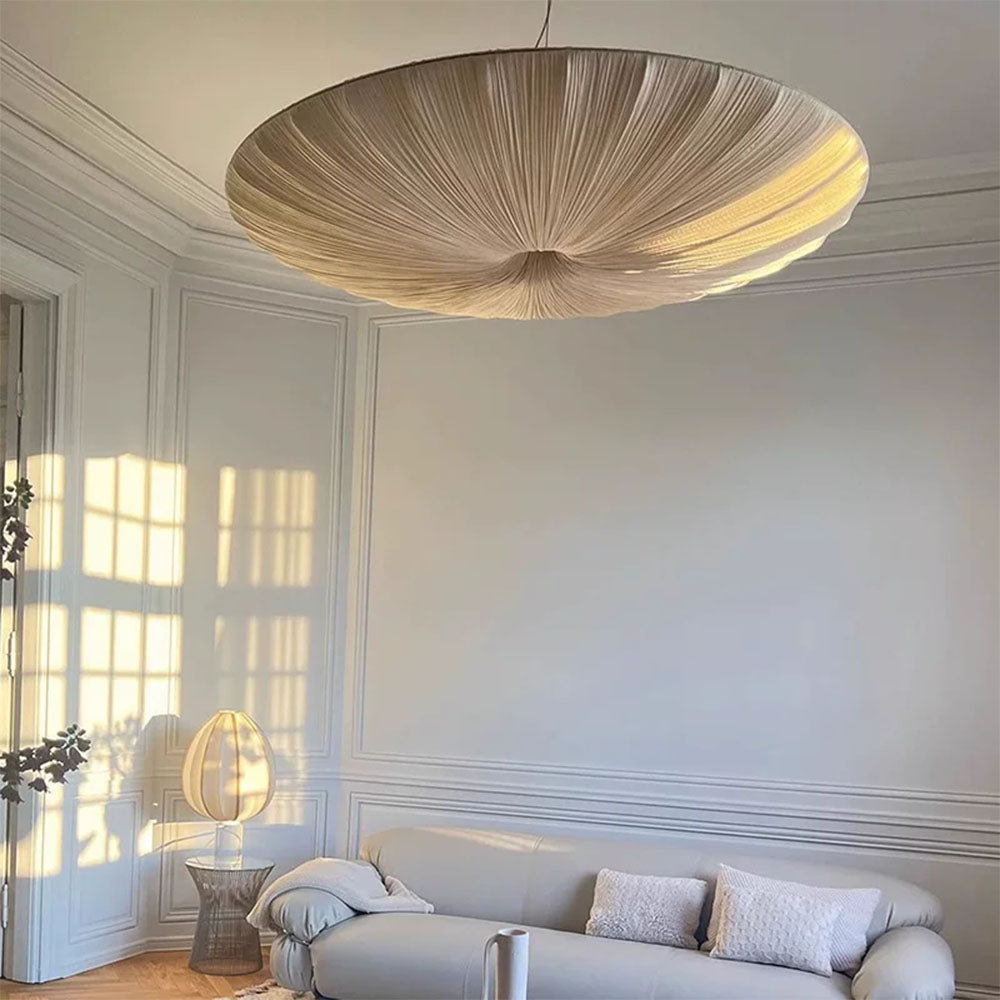 Modern Sculptural Pleated Ceiling Light