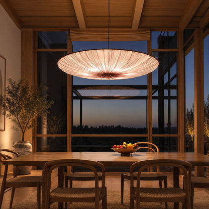 Large Pendant Light – Modern Sculptural Pleated Ceiling Light