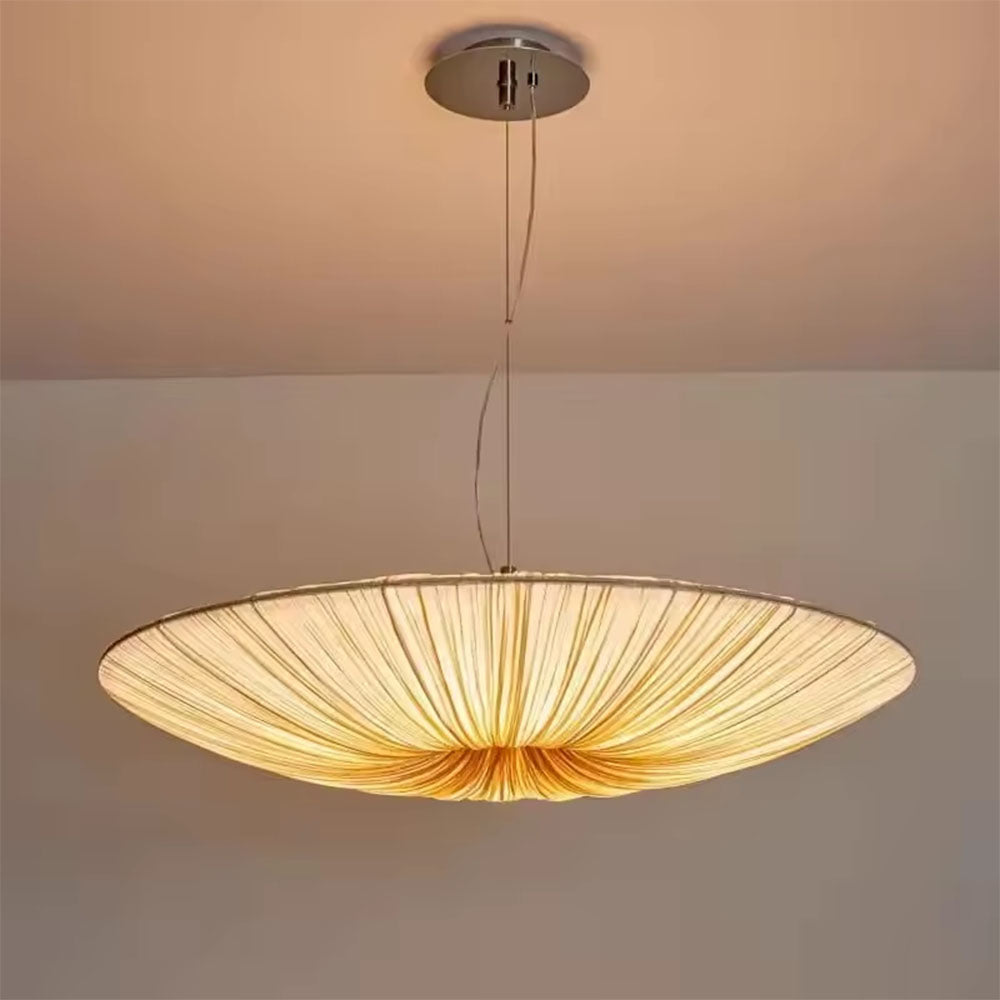 Large Pendant Light – Modern Sculptural Pleated Ceiling Light