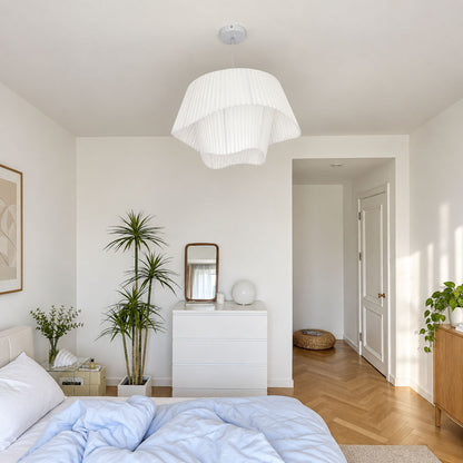 Modern Pleated Fabric Pendant Light 