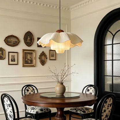 Lotus Flower Fabric Pendant Light