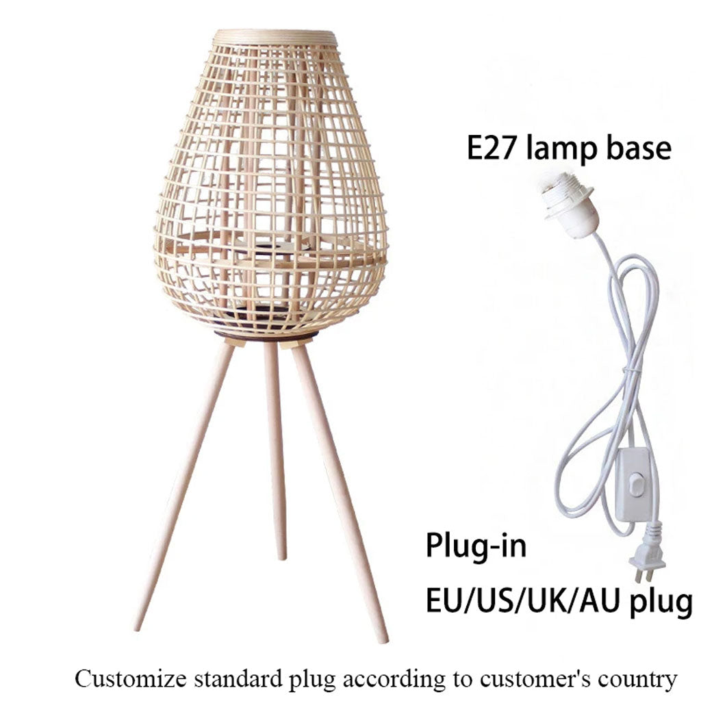 rattan floor lantern candle holders