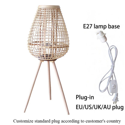 rattan floor lantern candle holders