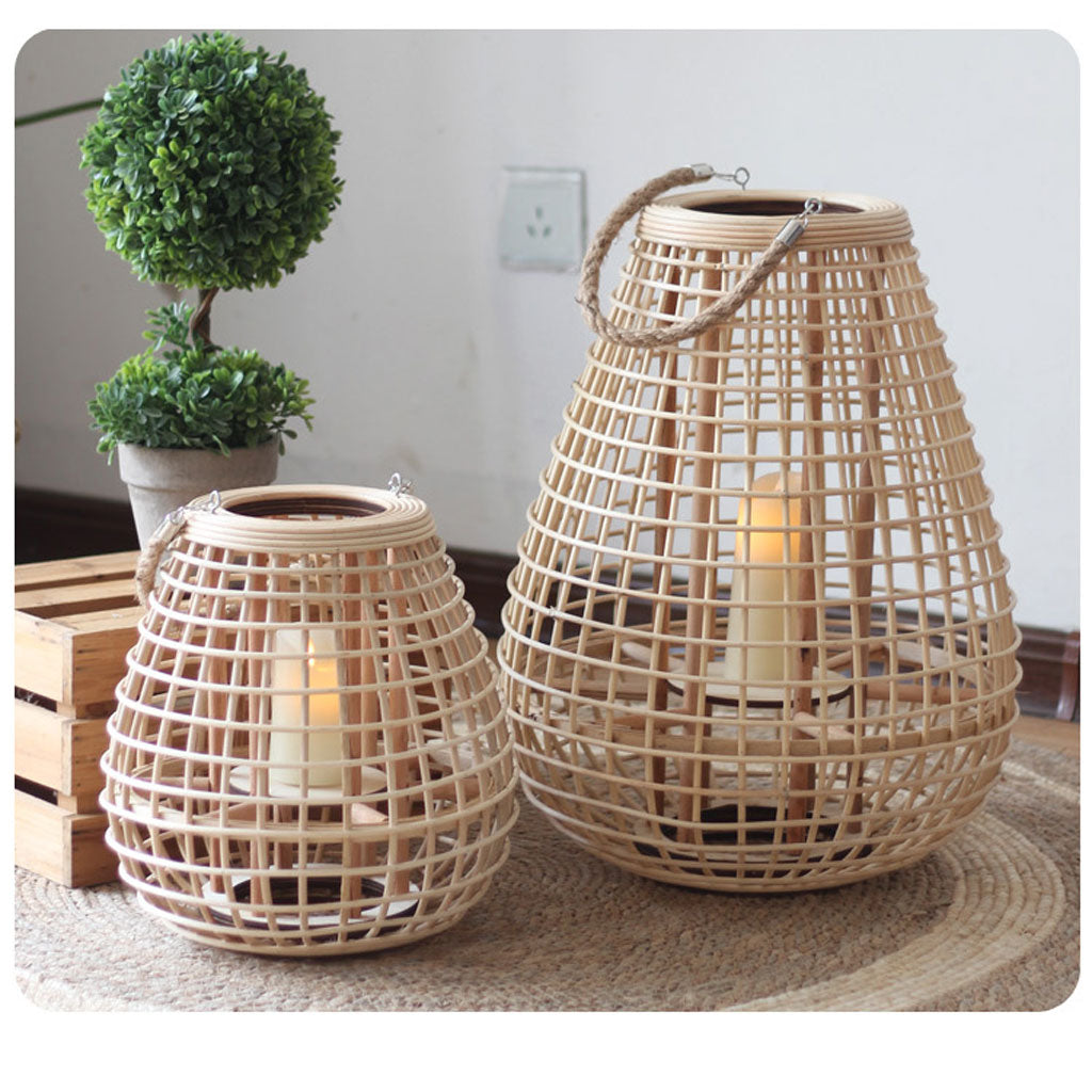 rattan floor lamp candle holders