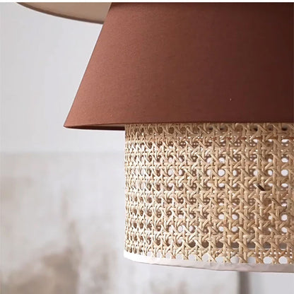 rustic rattan lampshade