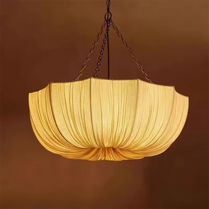 Vintage Fabric Pendant Light