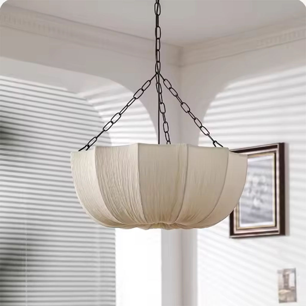 Vintage Fabric Pendant Light