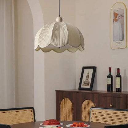 Vintage Fabric Pendant Light 