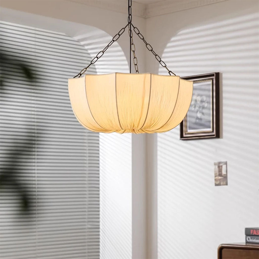 Vintage Fabric Pendant Light