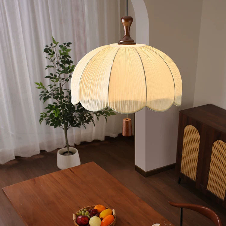 Vintage Fabric Pendant Light 