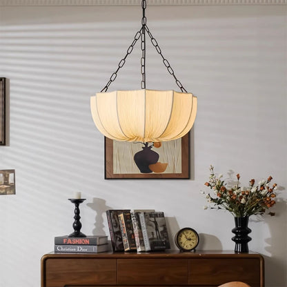Vintage Fabric Pendant Light