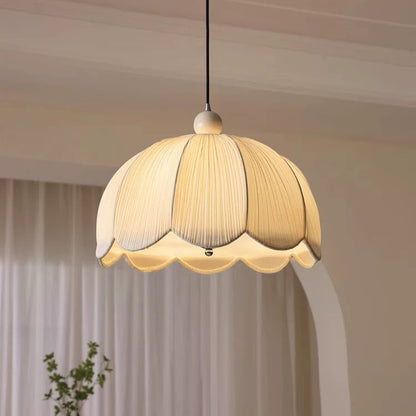 Vintage Fabric Pendant Light 