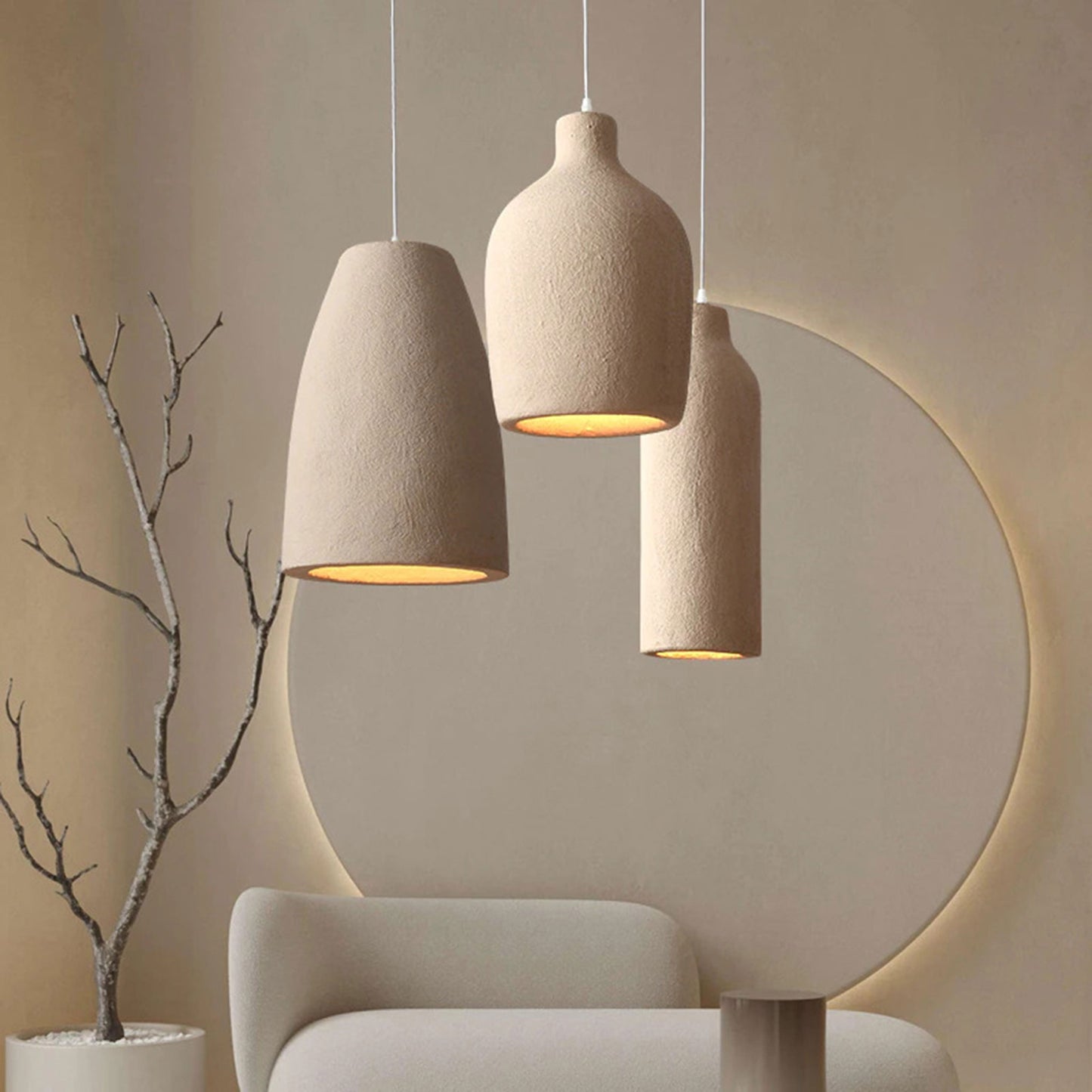 wabi sabi ceramic chandelier