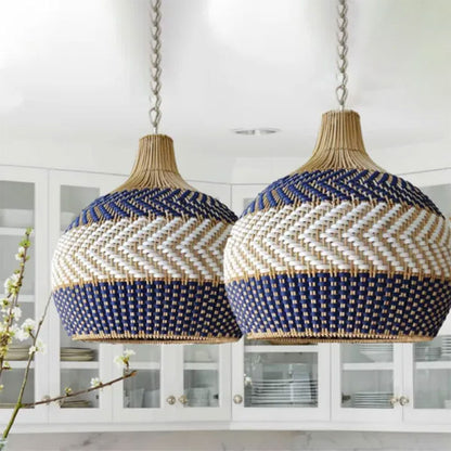 boho rattan lampshdades