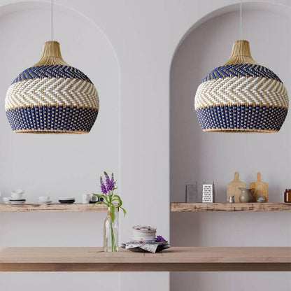 boho rattan lampshades