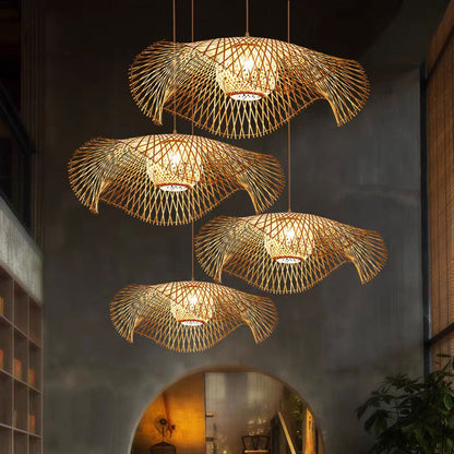 bamboo pendant light, bamboo lampshades