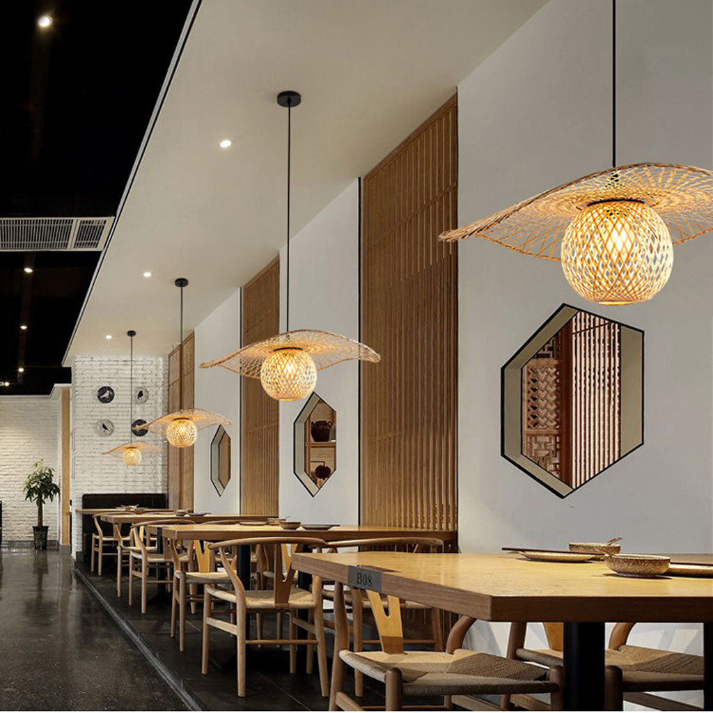 restaurant bamboo hanging lamp