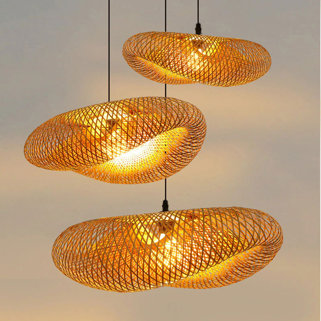 bamboo pendant light, bamboo lamp shades