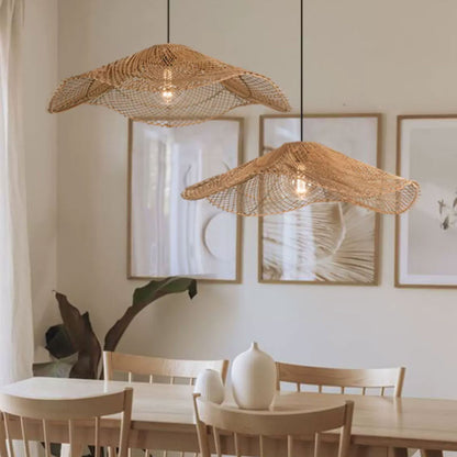 boho rattan pendant light