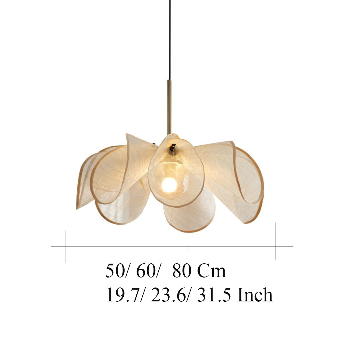 Flower Fabric Pendant Light
