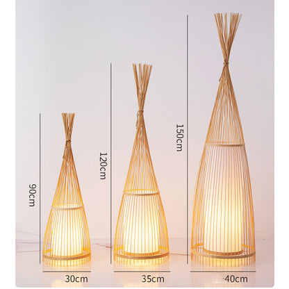 japanese bamboo floor lantern