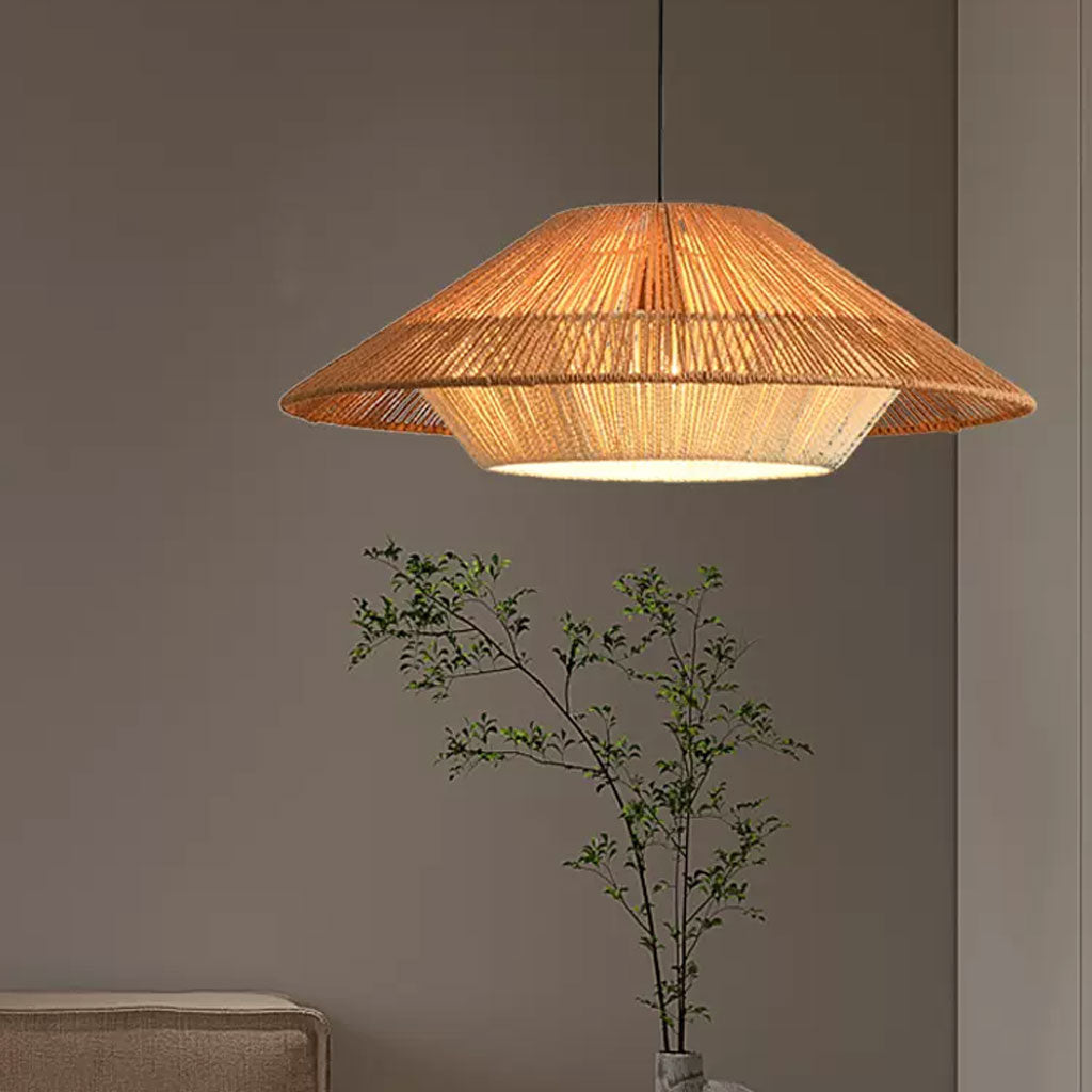 wabi sabi rattan pendant light