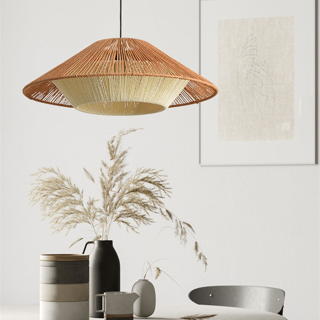 japanese rattan ceiling lamp