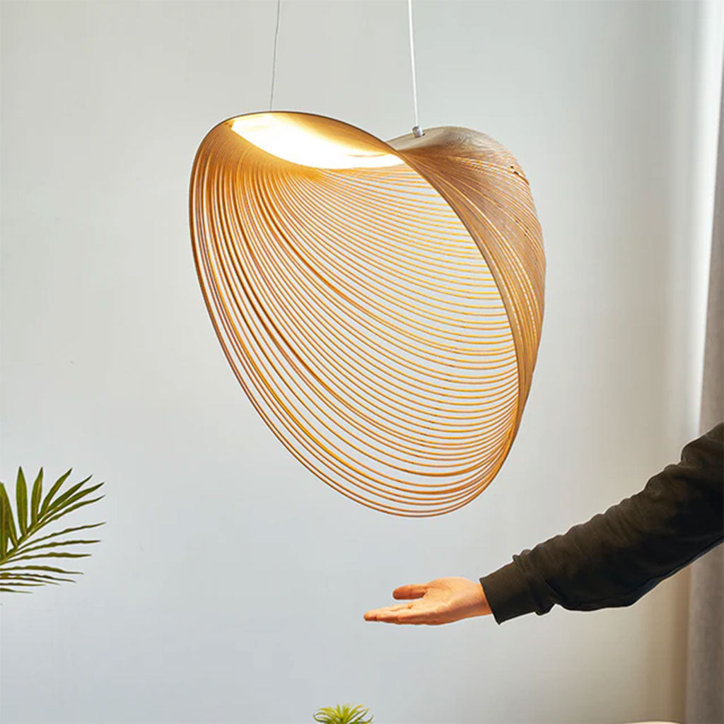 minimalist wooden pendant lights