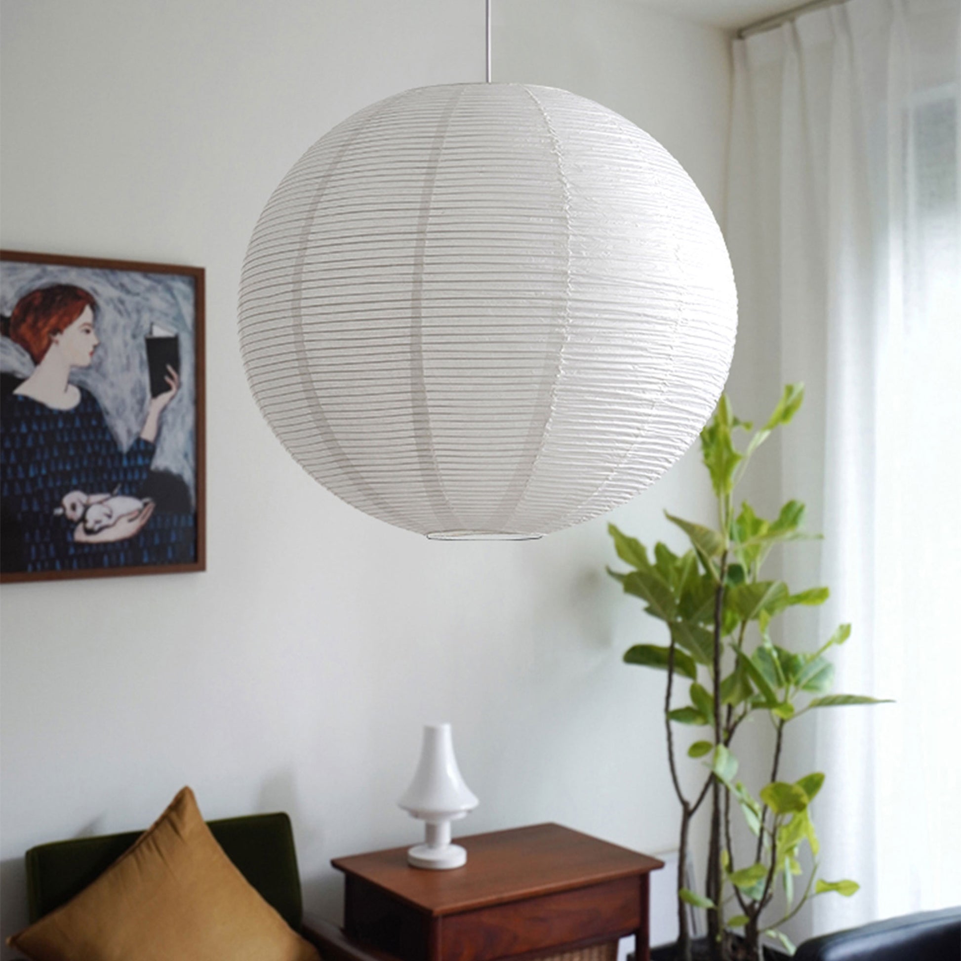 white paper pendant lamp