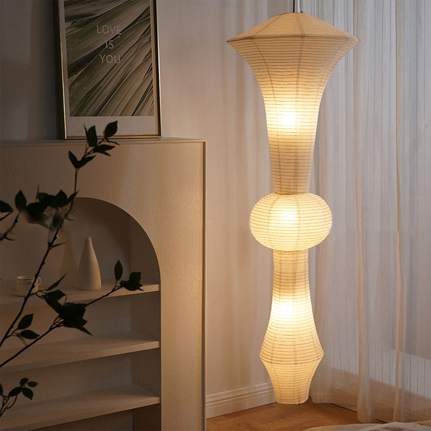 wabi sabi paper floor lamp